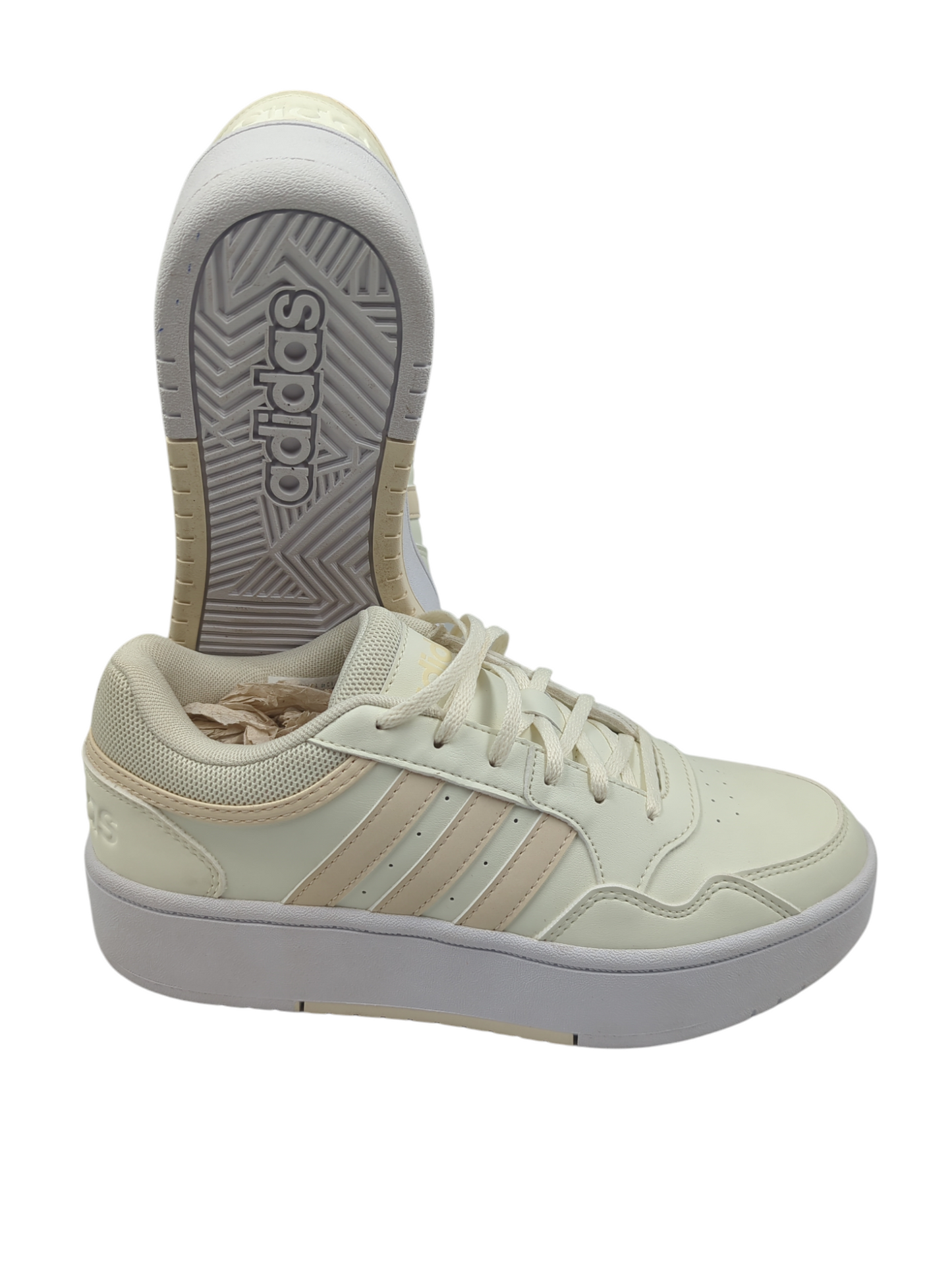 Adidas Hoops 3.0 Bold Media Plataforma Casual Crema / Blanco No 24
