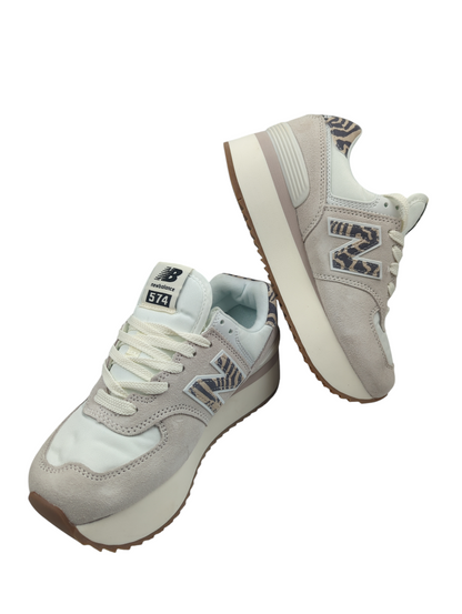 New Balance 574+ Plataforma Casual Gris / Animal Print No 24
