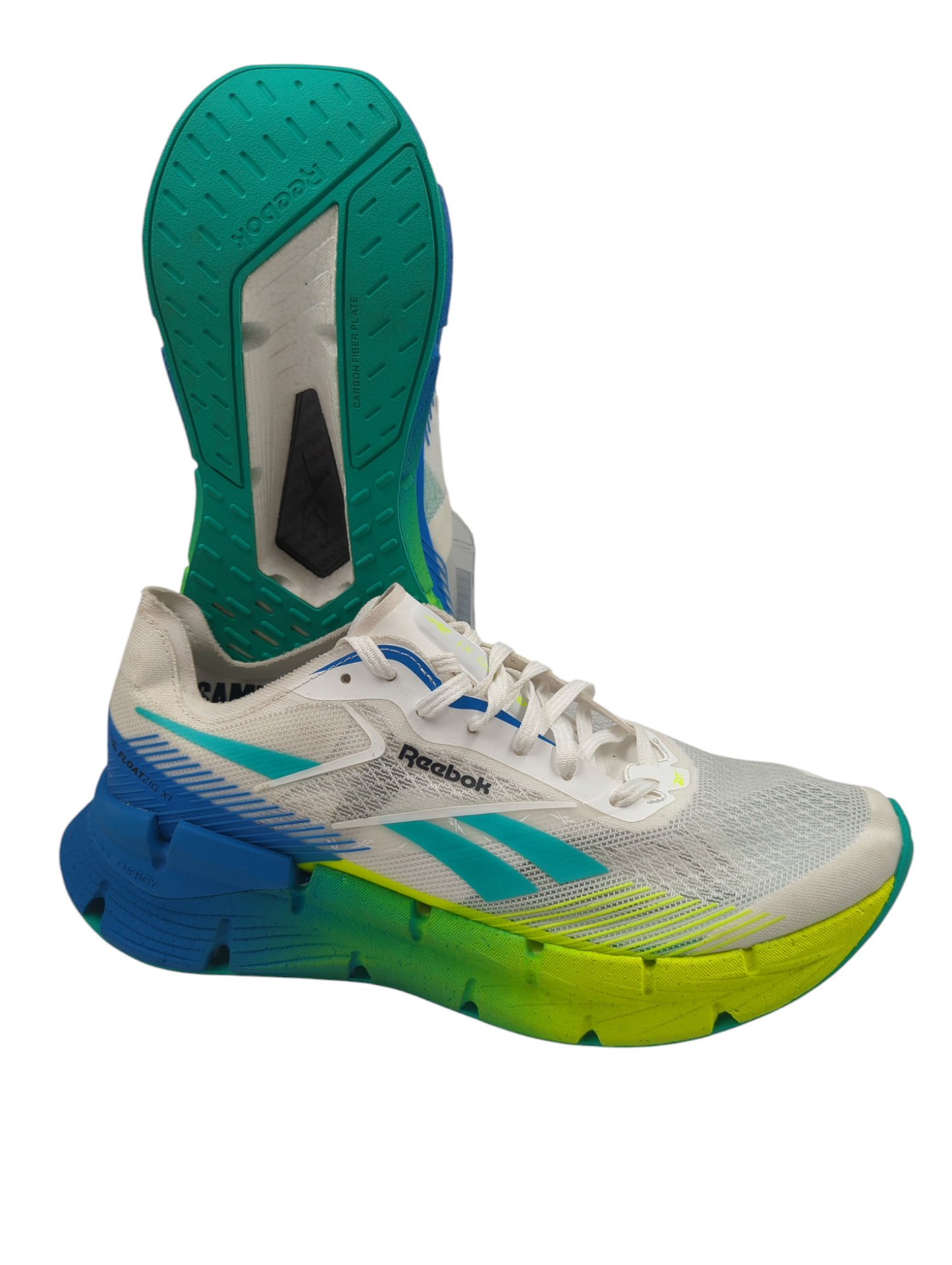 Reebok Float Zig X1 Running Pro Blanco / Azul / Verde No 27