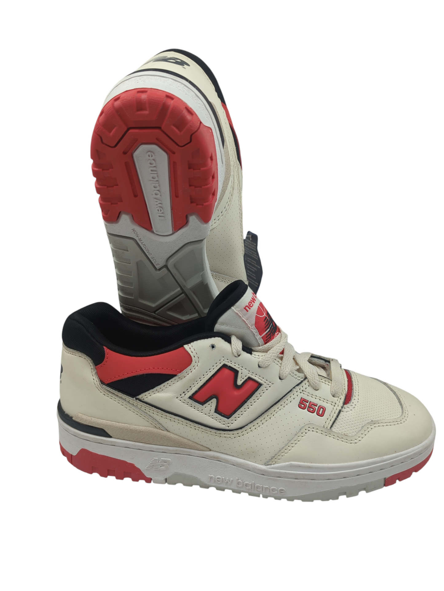 New Balance 550 Casual Retro Basketball Low Crema / Rojo No 26.5