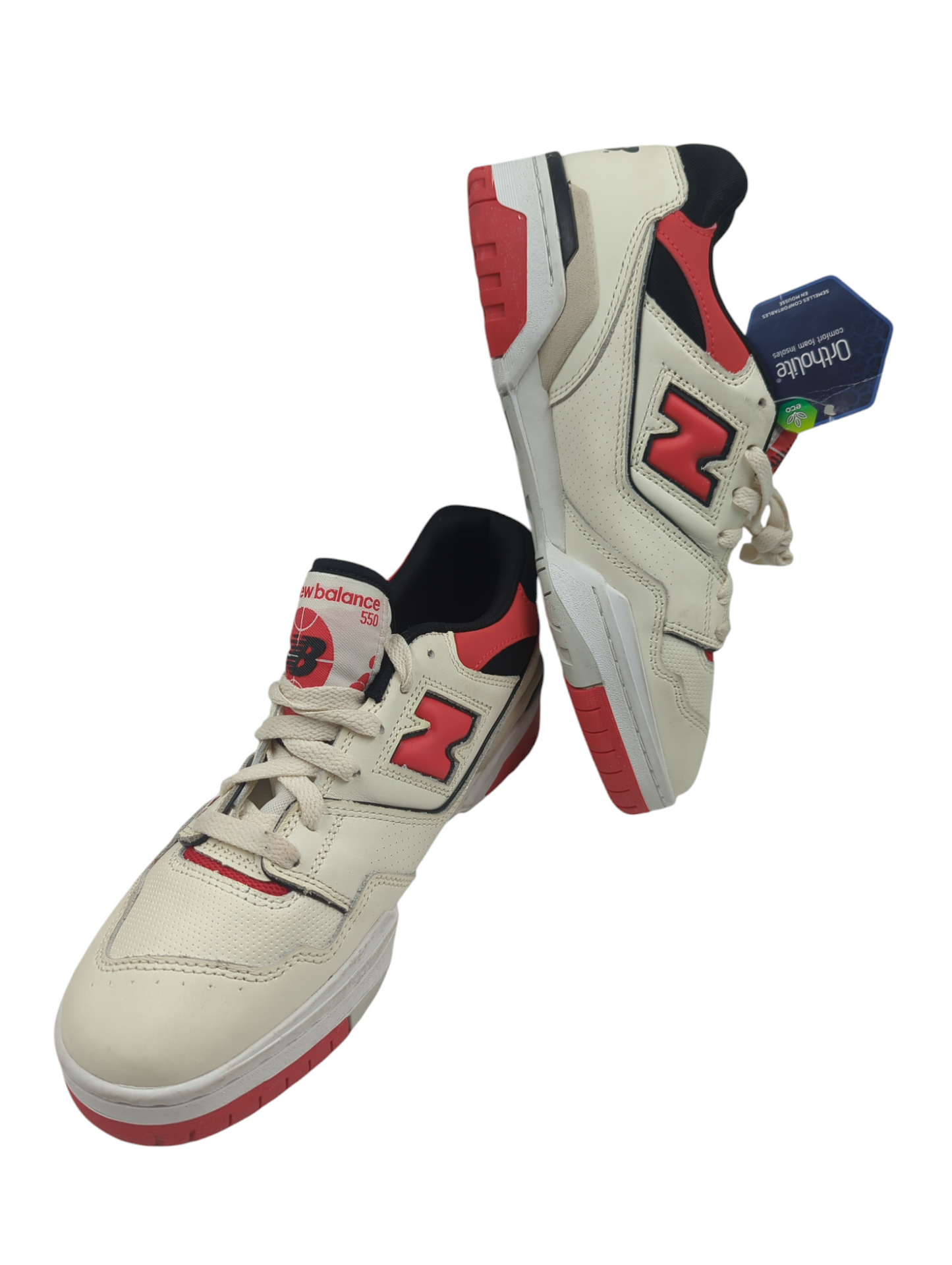 New Balance 550 Casual Retro Basketball Low Crema / Rojo No 26.5