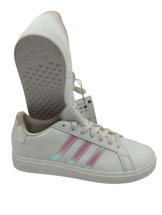 Adidas Grand Court Casual Blanco / Iridiscente Rosa No 25.5