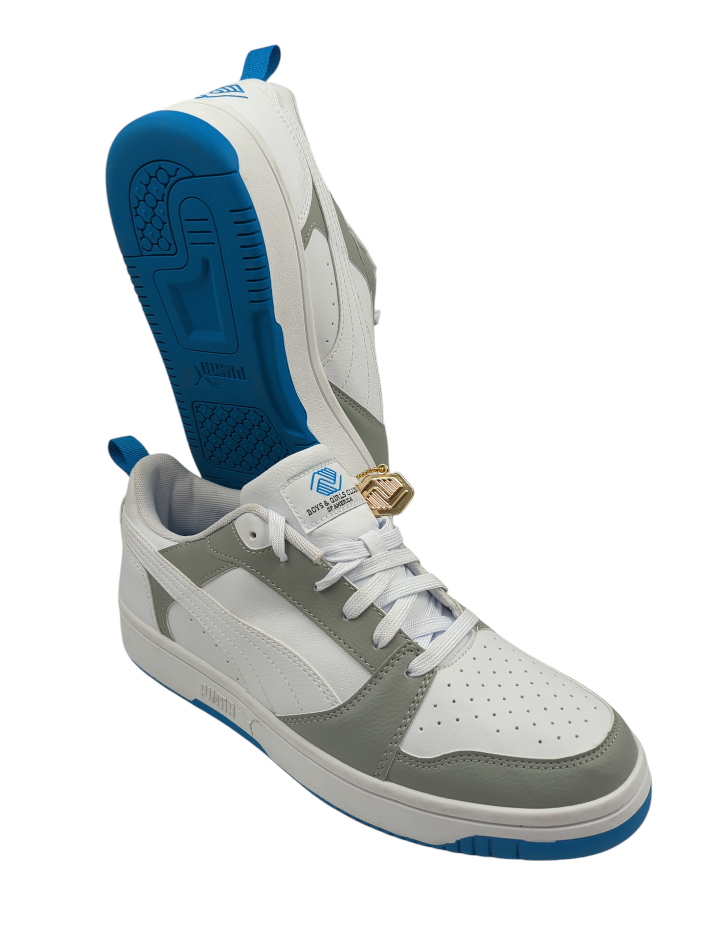 Puma Rebound V6 Casual Especial Edition Blanco / Gris / Azul No 27