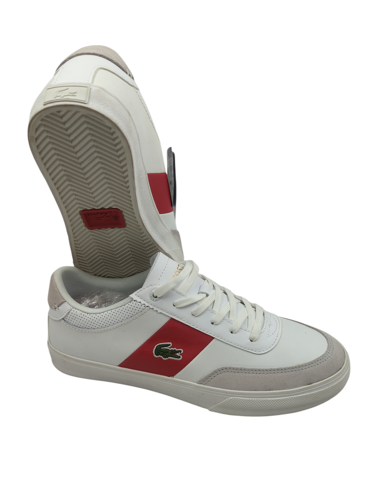 Lacoste Court Master Casual Blanco / Rojo No 26.5
