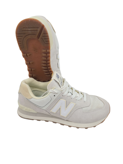 New Balance 574 Casual Sport Training Beige / Gris No 24.5