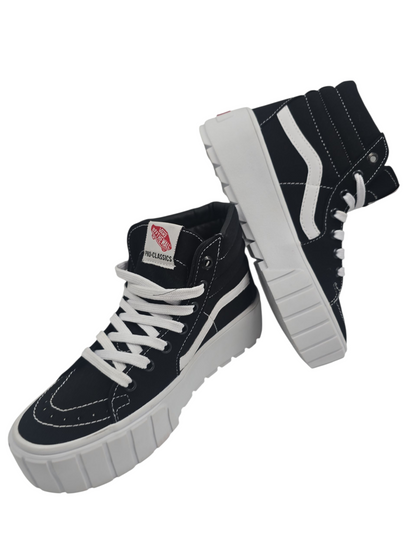 Vans Hi Tapered Bota Plataforma Negro / Blanco No 24