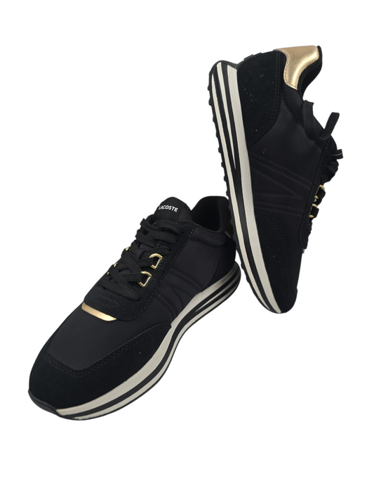 Lacoste Spin Casual Sport Negro / Dorado No 23.5