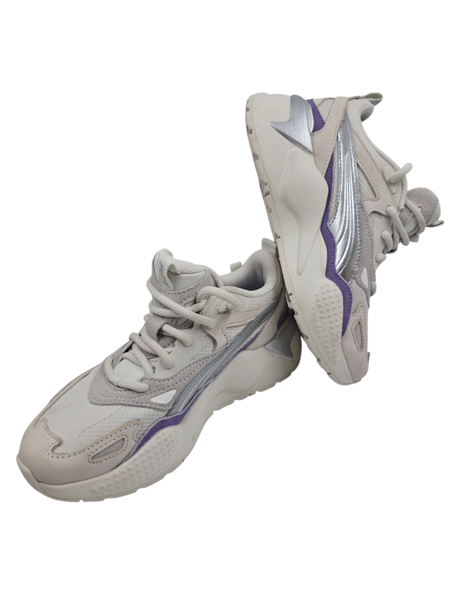 Puma Rsx Casual / Training Beige / Plata Morado No 22.5