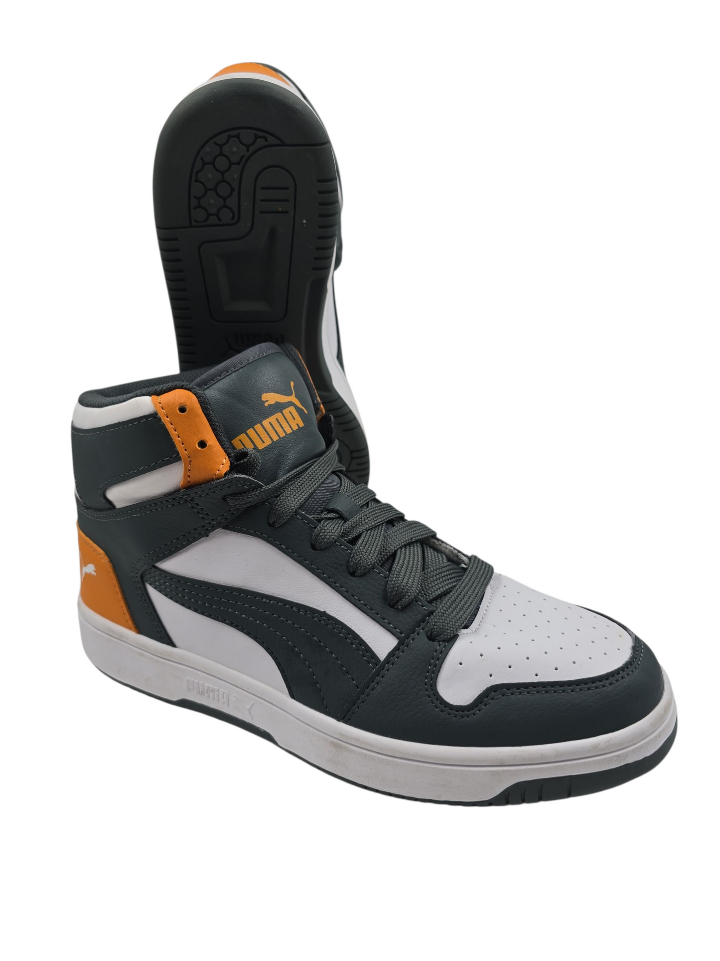 Puma Bota Casual Gris / Blanco / Naranja No 24