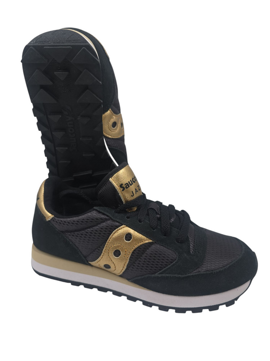 Saucony Jazz Casual Sport Negro / Dorado No 24