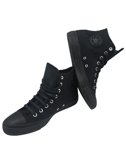 Converse Bota Negro Full / Plata No 27.5