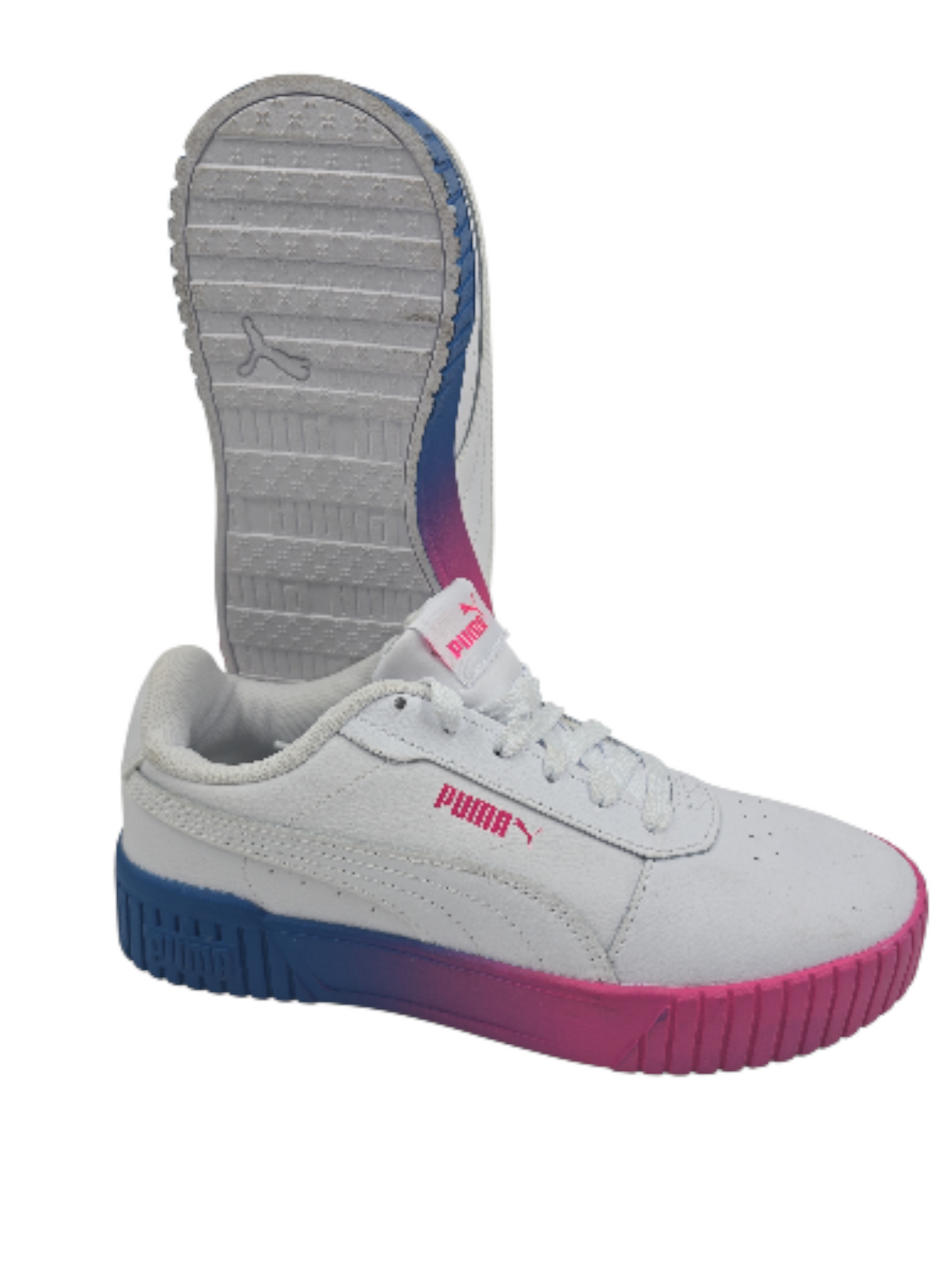Puma Carina Casual Blanco / Suela Morado Azul No 23.5