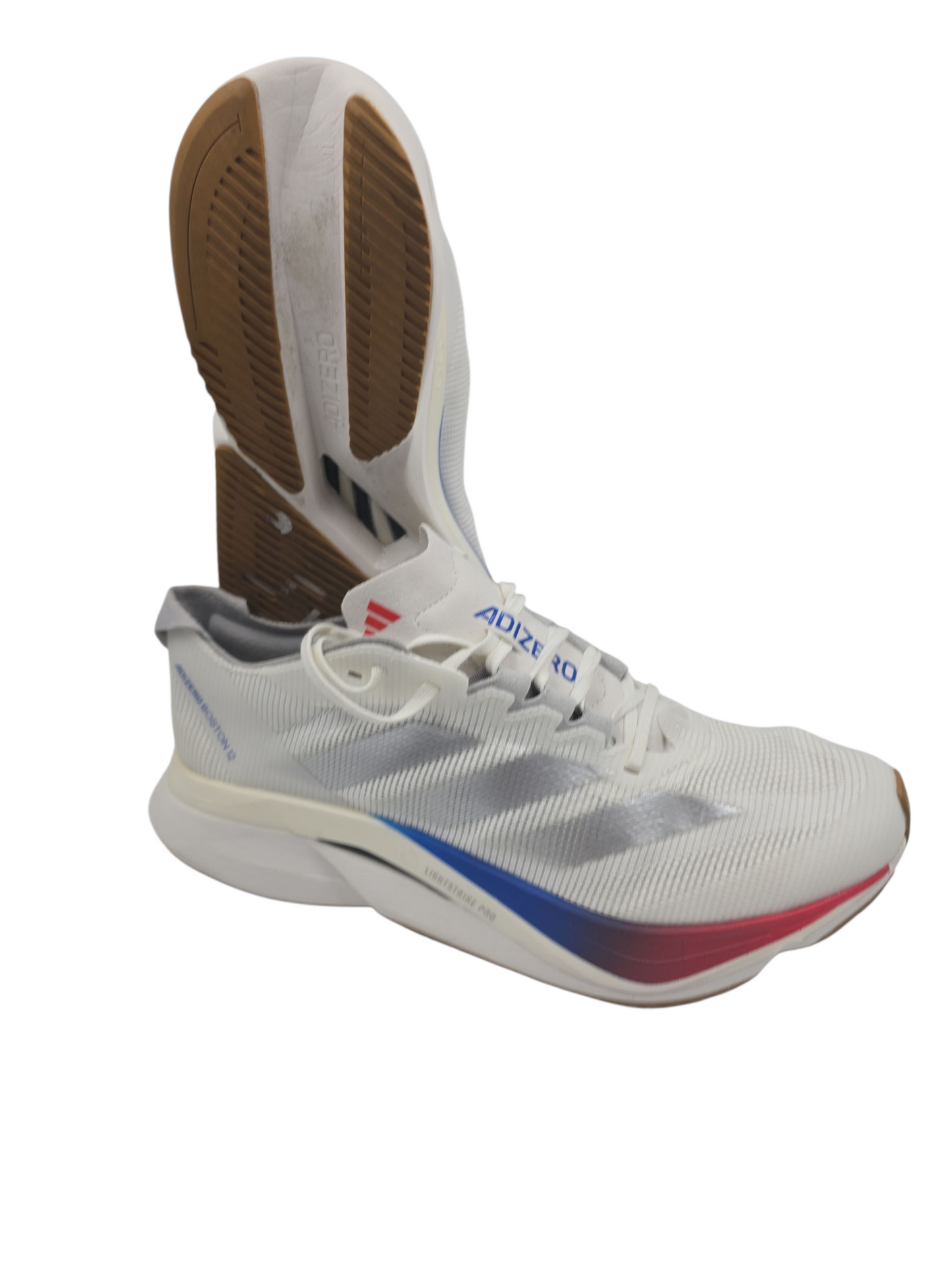 Adidas Boston 12 Running Pro Fibra Carbono Blanco / Azul / Rojo No 24