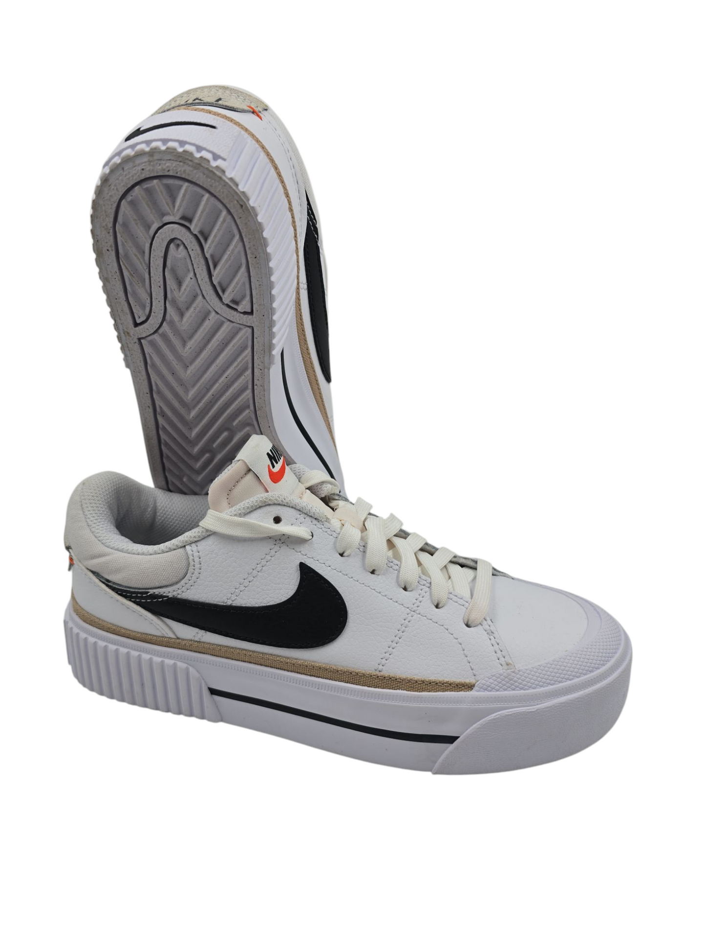 Nike Court Legacy Lift Plataforma Casual Blanco / Beige No 24