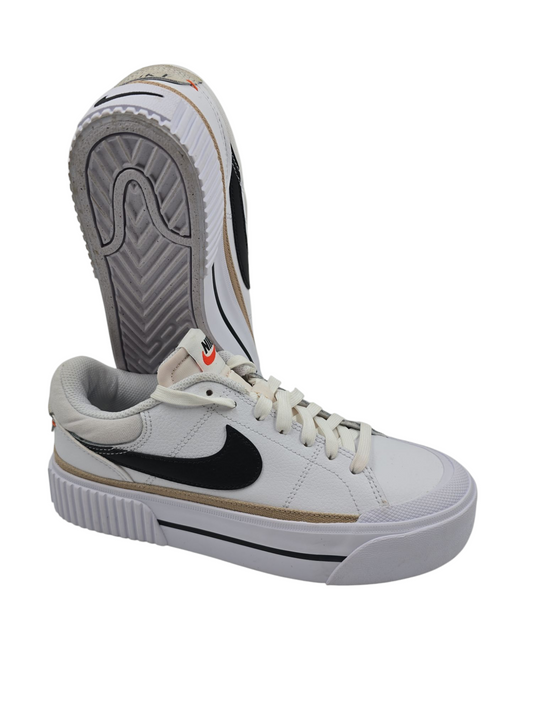 Nike Court Legacy Lift Plataforma Casual Blanco / Beige No 24