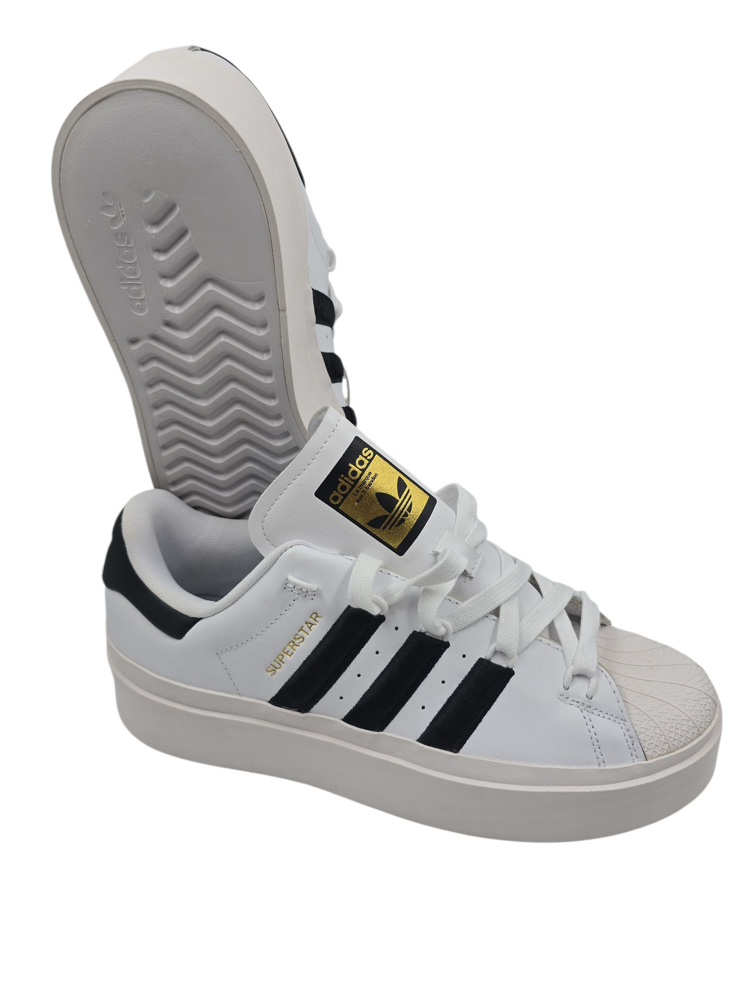 Adidas Superstar Bonega Edición especial Suela Alta Blanco / Negro No 27