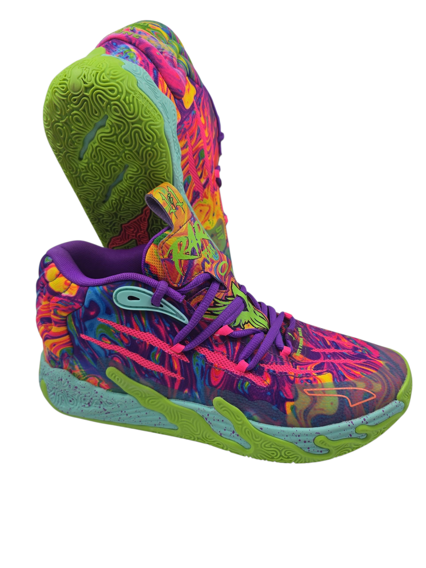 Puma Lamelo Ball Rare 1 Of 1 Basketball Pro Neon Colors No 26