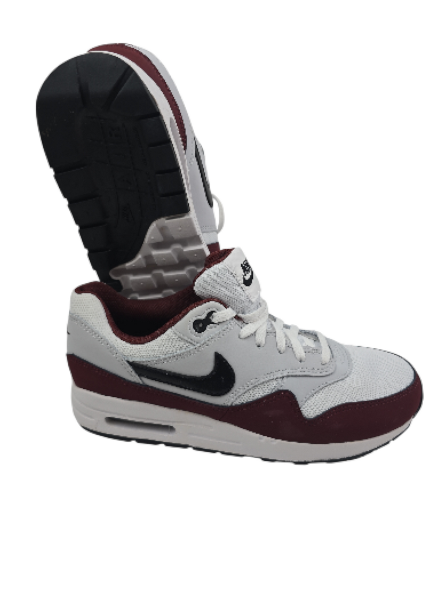 Nike Air Max 1 Casual Training Vino / Gris / Blanco No 25