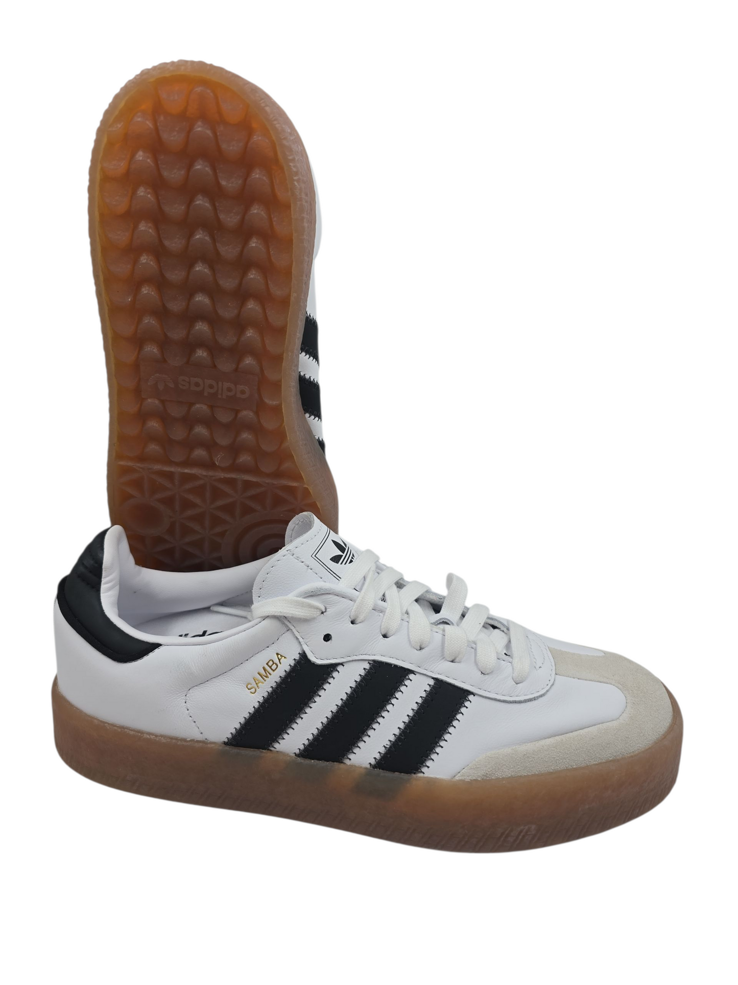 Adidas Samba Especial Edition Blanco / Negro / Suela Gruesa No 26