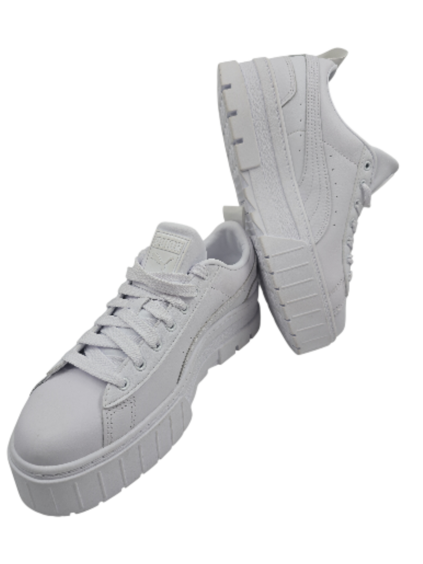 Puma Mayze Plataforma Piel Blanco  No 25.5