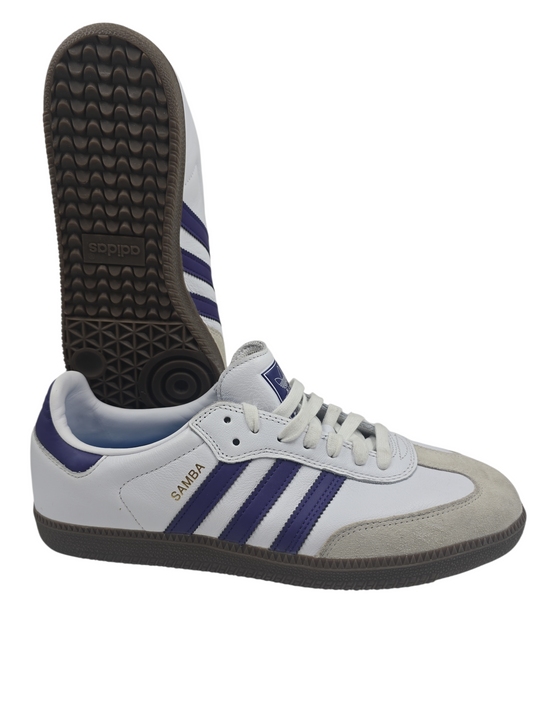 Adidas Samba Skate Casual Blanco Piel / Morado No 29