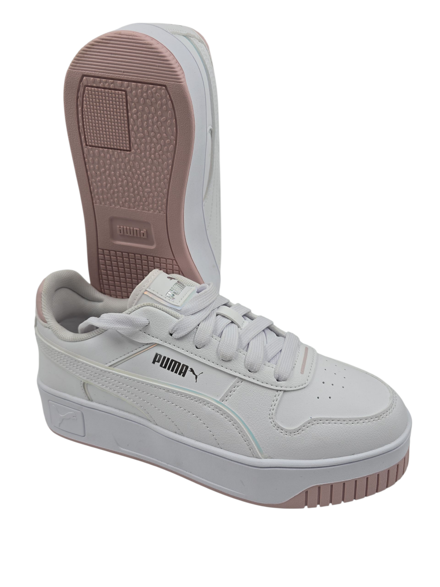 Puma Carina Pro Casual Media Plataforma Blanco / Rosa / Iridicente No 23.5
