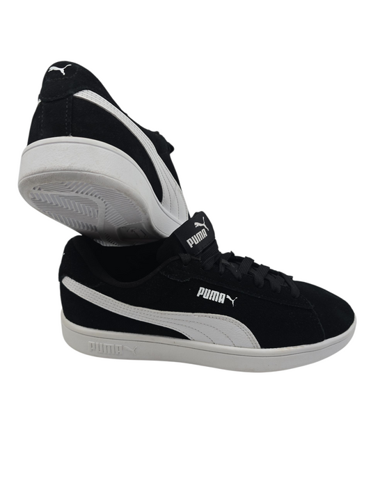 Puma Smash Wide Suede Casual Negro Blanco No 24.5