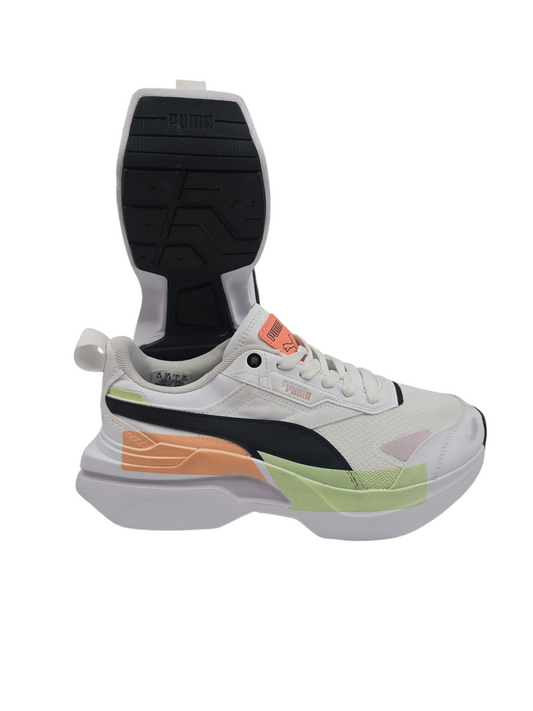 Puma Kosmo Rider Casual Training Blanco / Verde / Naranja No 23.5