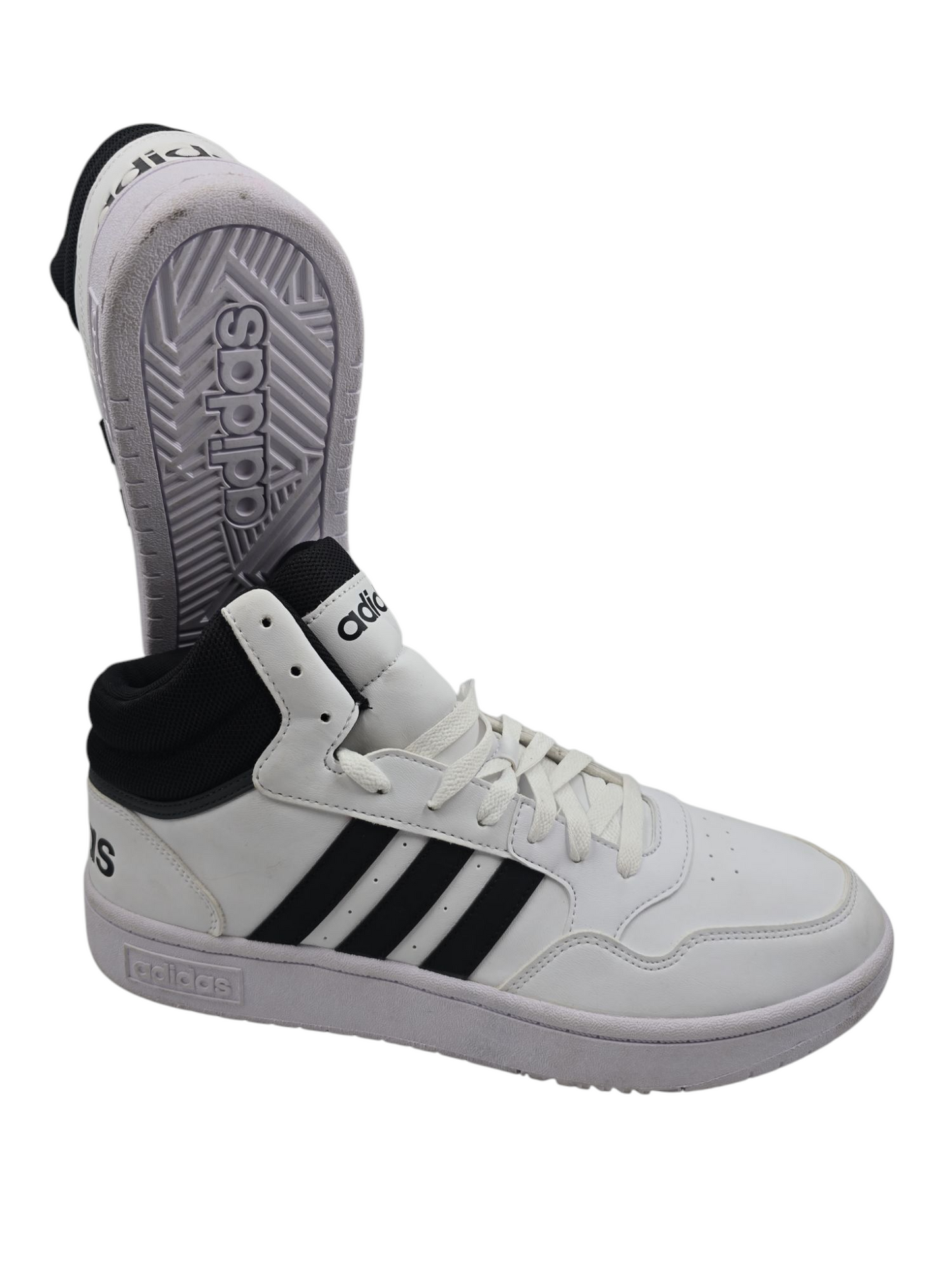 Adidas Hoops 3.0 Mid Basketball Retro Casual Bota Blanco / Negro No 28.5