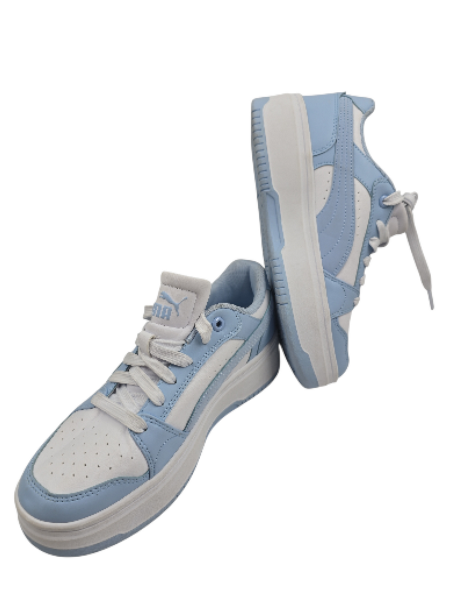 Puma Rebound Femme Low Plataforma Casual Azul Claro / Blanco No 23.5