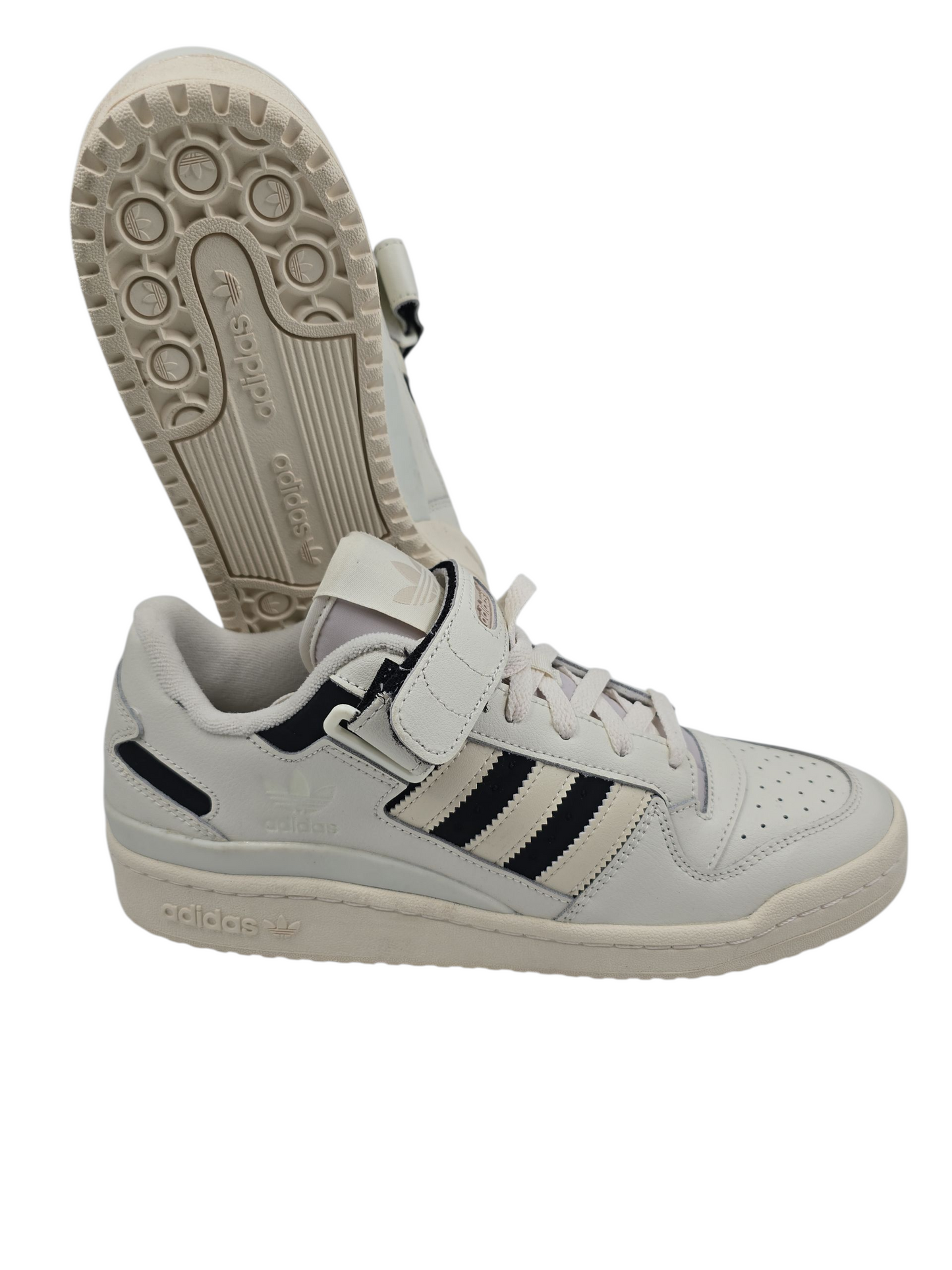 Adidas Forum Low Casual Piel Blanco Crema / Negro No 26.5