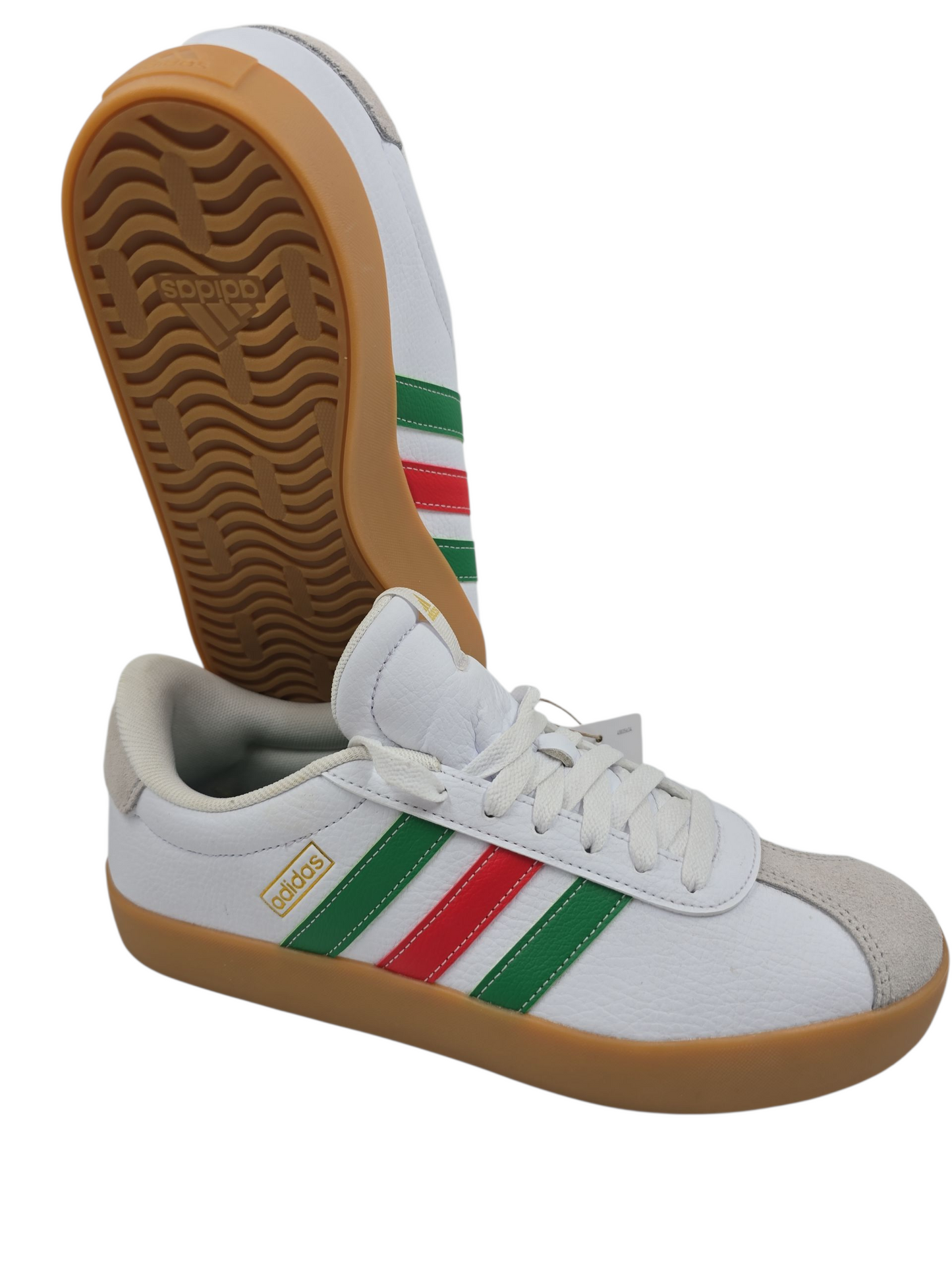 Adidas VL Court Casual Blanco / Lineas Rojo / Verde Piel No 26