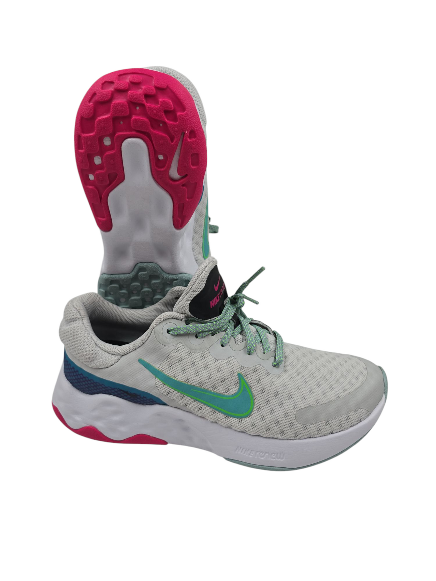 Nike Renew Ride 3 Training Gris / Verde / Rosa No 23.5