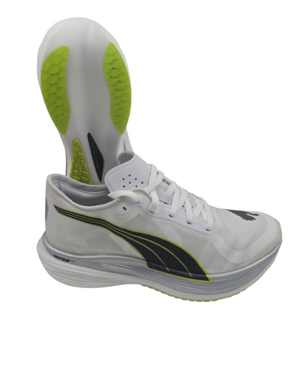 Puma Deviate Nitro Elite 2 Running Pro Fibra De Carbono Blanco / Verde No 26