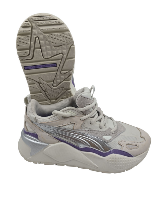 Puma Rsx Casual / Training Beige / Plata Morado No 22.5