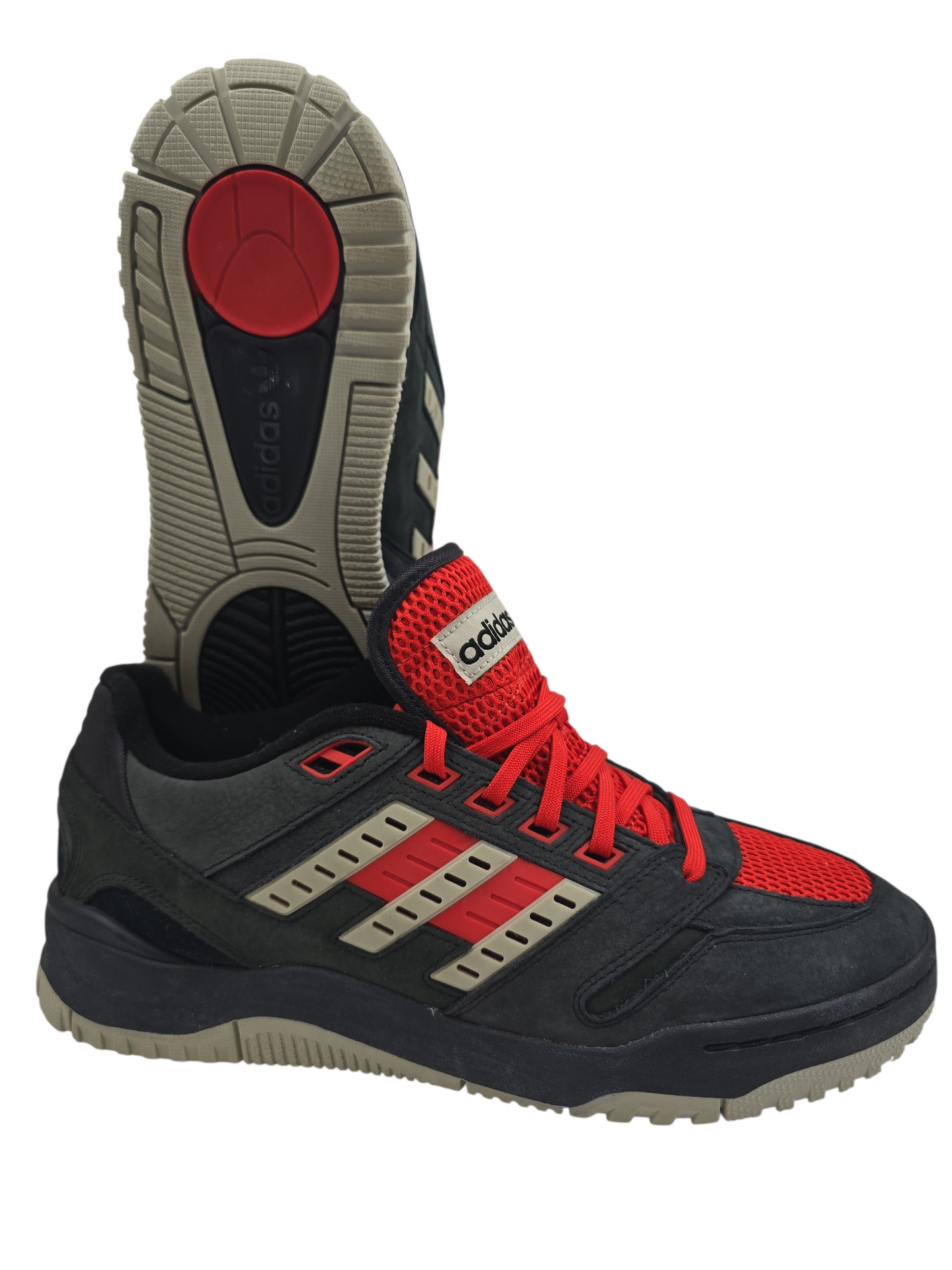 Adidas Artillery Casual Piel Gris Oscuro Rojo No 27
