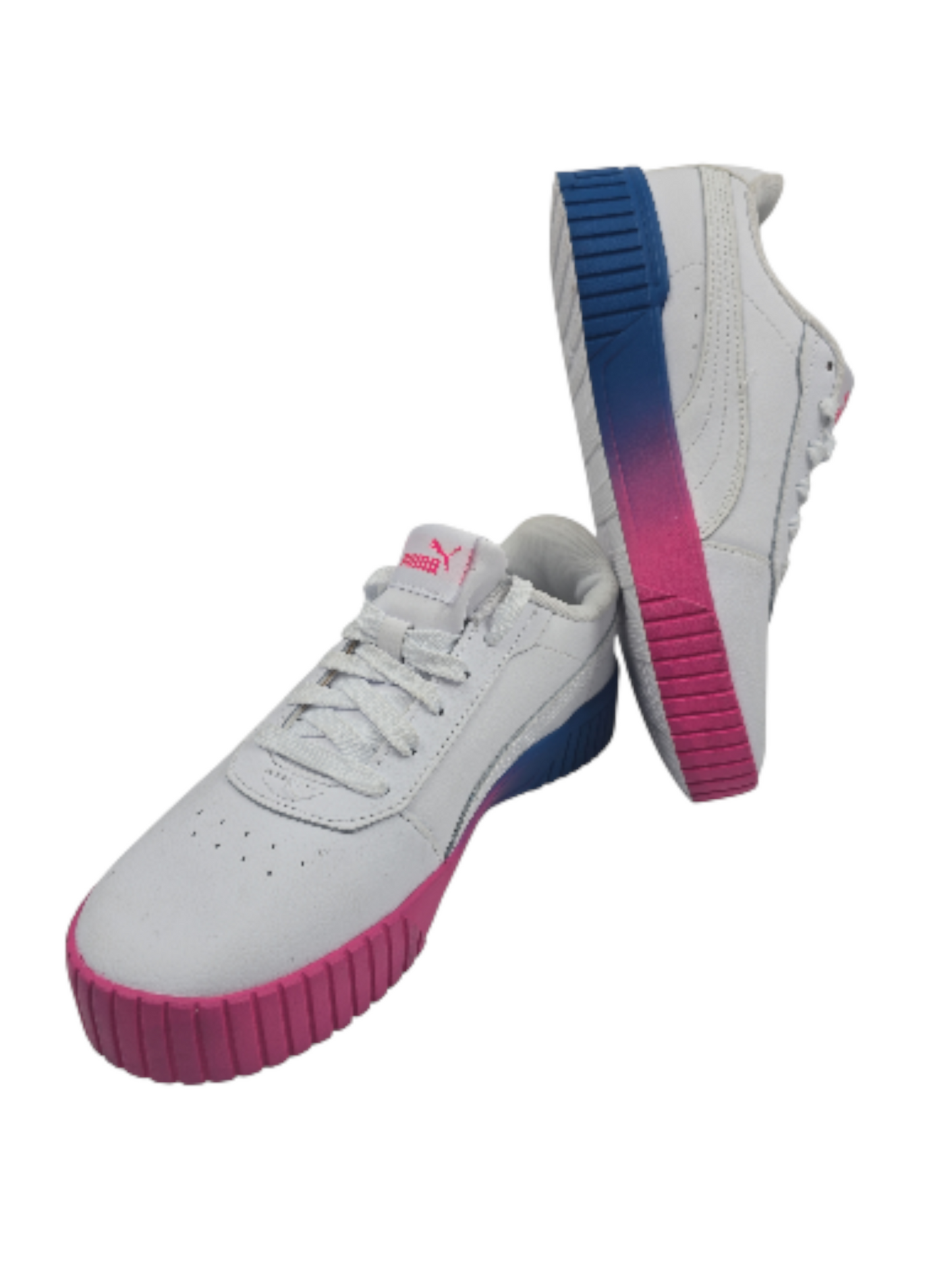 Puma Carina Casual Blanco / Suela Morado Azul No 23.5