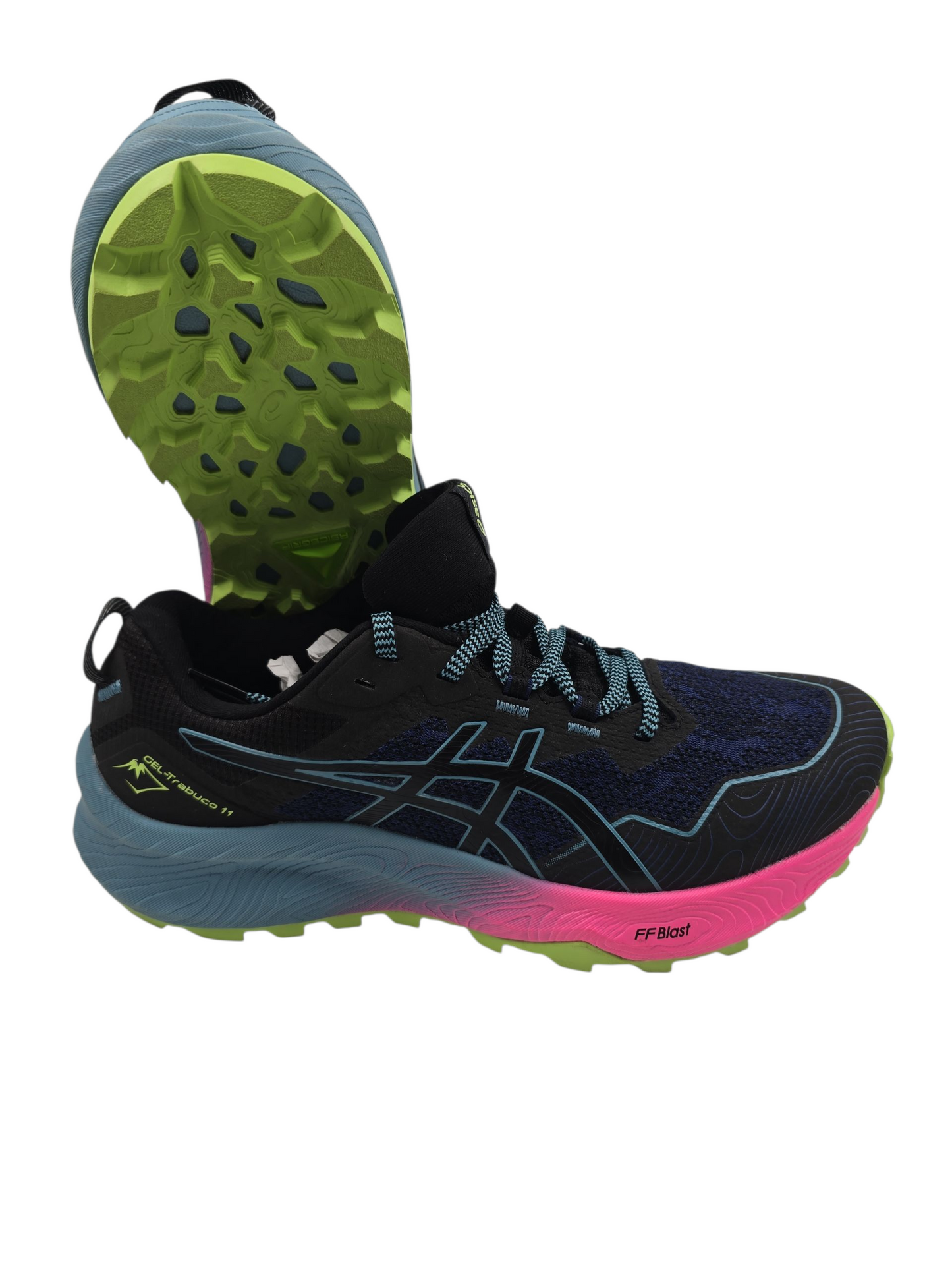 Asics Gel Tabuco 11 Running Trail Pro Negro / Azul / Rosa Neon No 26.5