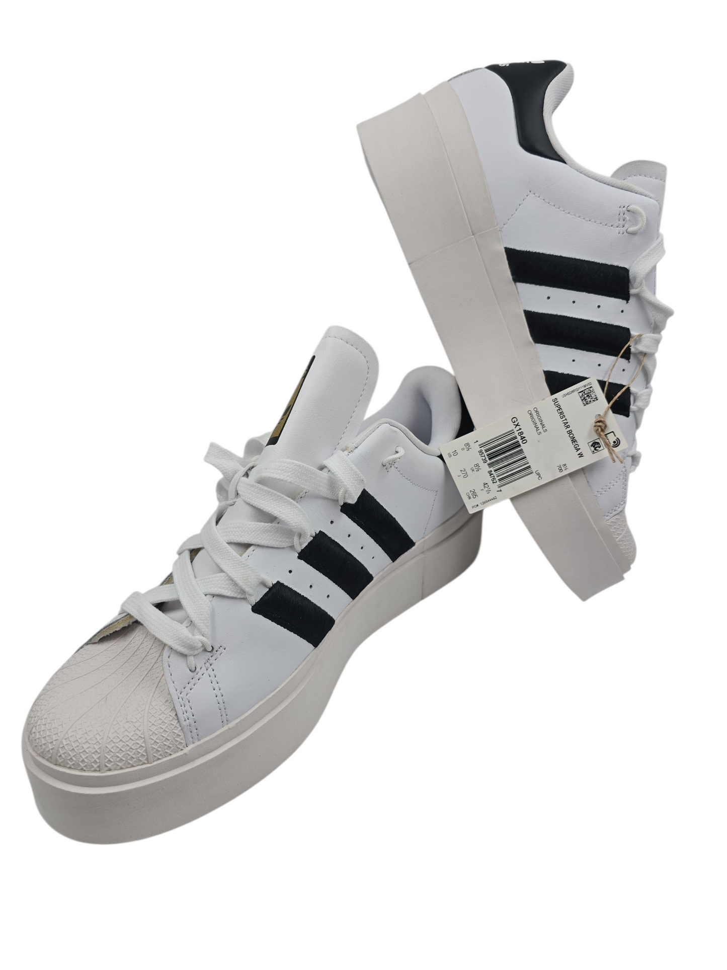 Adidas Superstar Bonega Edición especial Suela Alta Blanco / Negro No 27