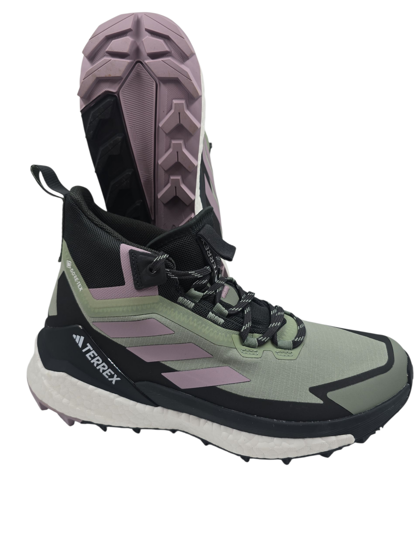 Adidas Terrex Free Hiker 2 Boost Bota Trail Senderismo Negro / Verde / Morado No 26.5